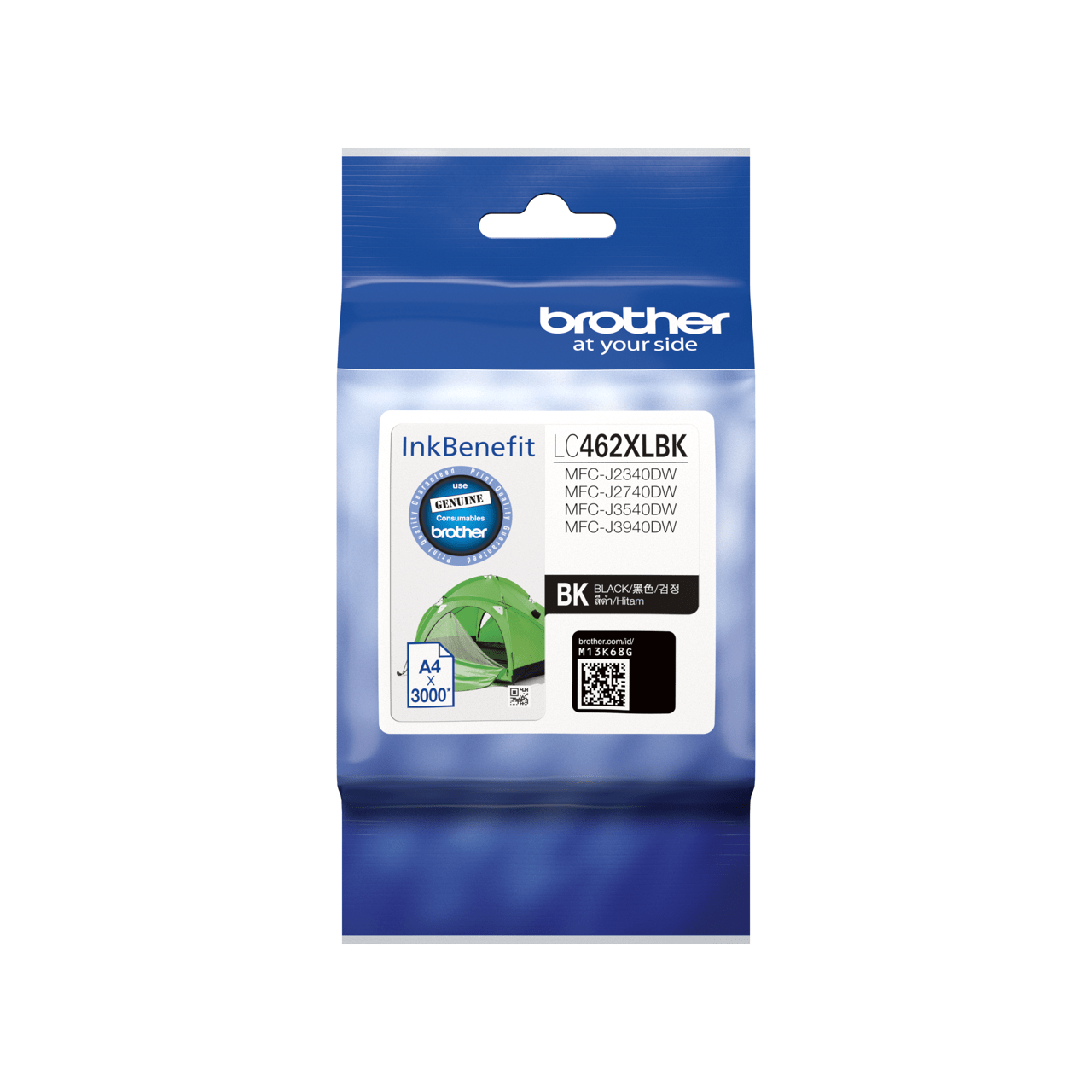 Brother LC462XLBK with packing Genuine High Yield Black Ink 