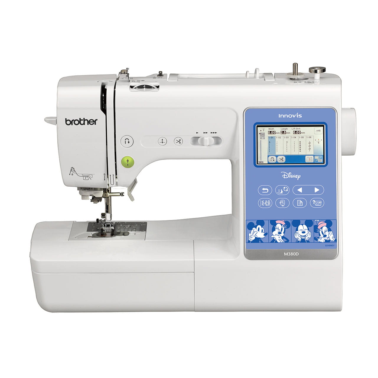 Brother Innov-is M380D จักรเย็บ ปัก และควิลท์ มุมมองด้านหน้า2