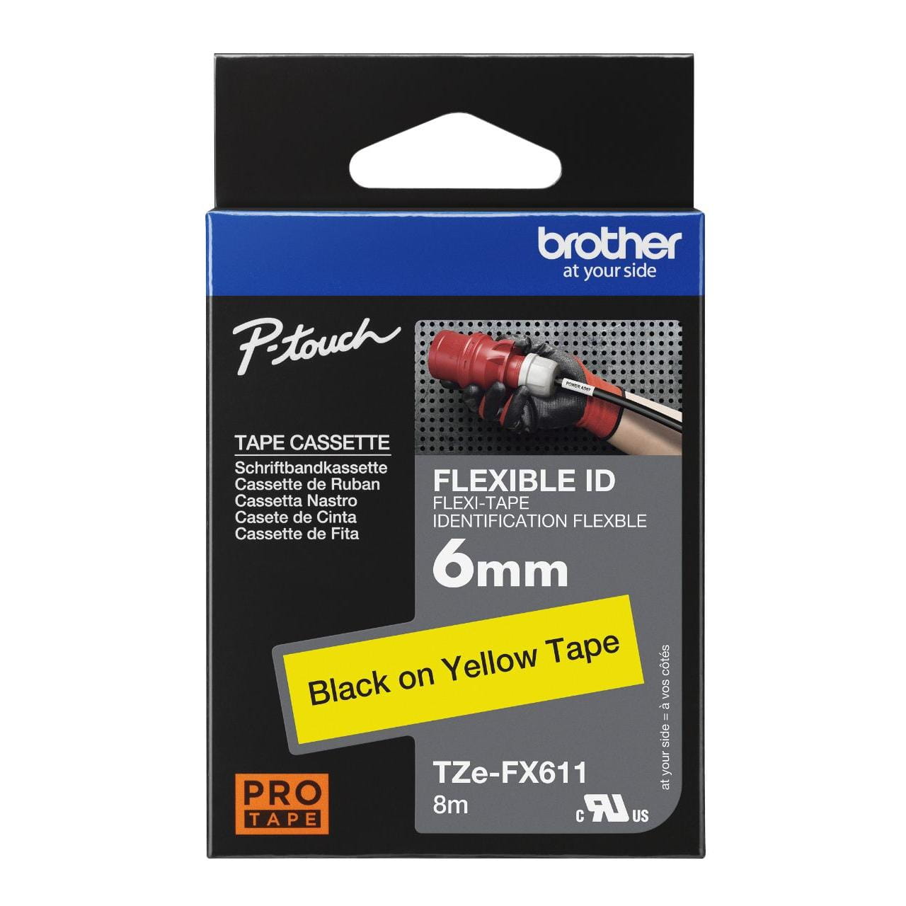 Brother TZe-FX611 Genuine Label Printer (Label Maker) Tape 1