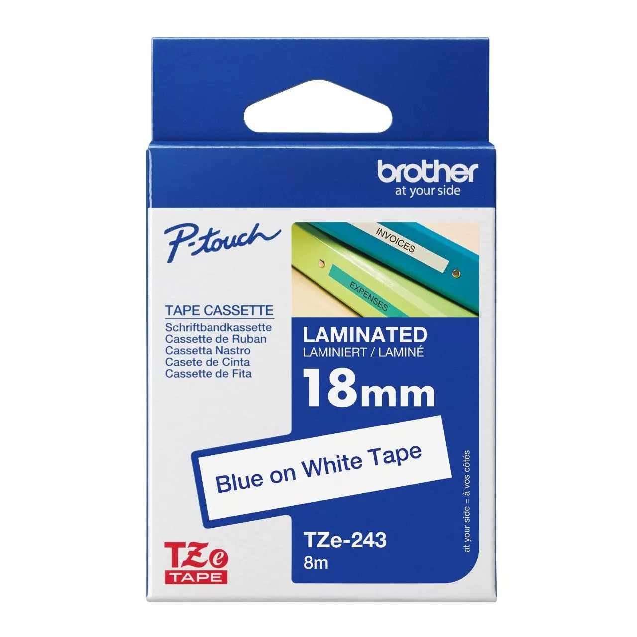 Brother Tze-243 Genuine Label Printer (Label Maker) Tape 1