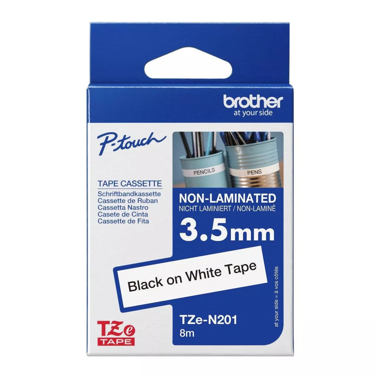 Brother TZe-N201 Genuine Label Printer (Label Maker) Tape 1