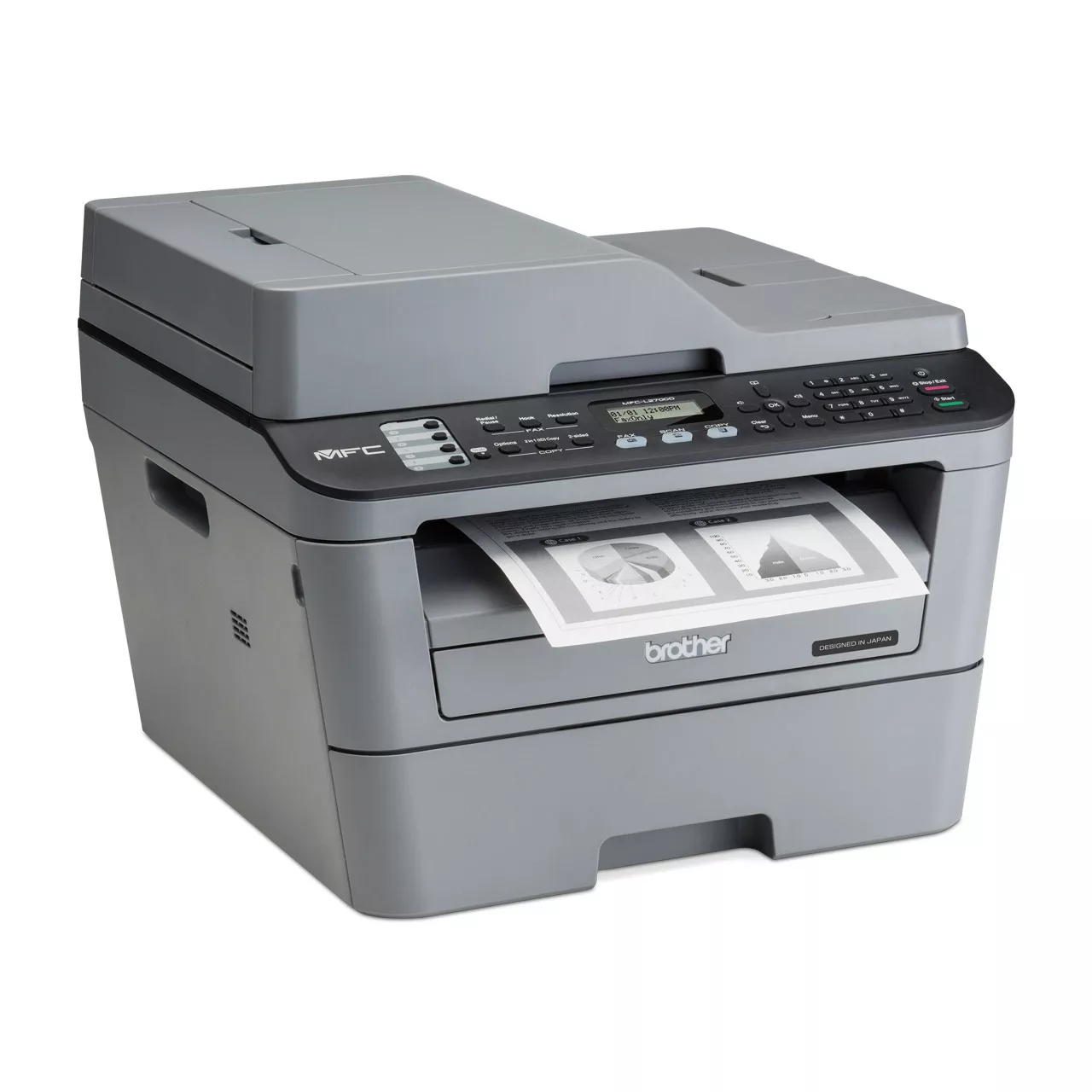 Brother MFC-L2700D Mono Laser Printer Right Side View