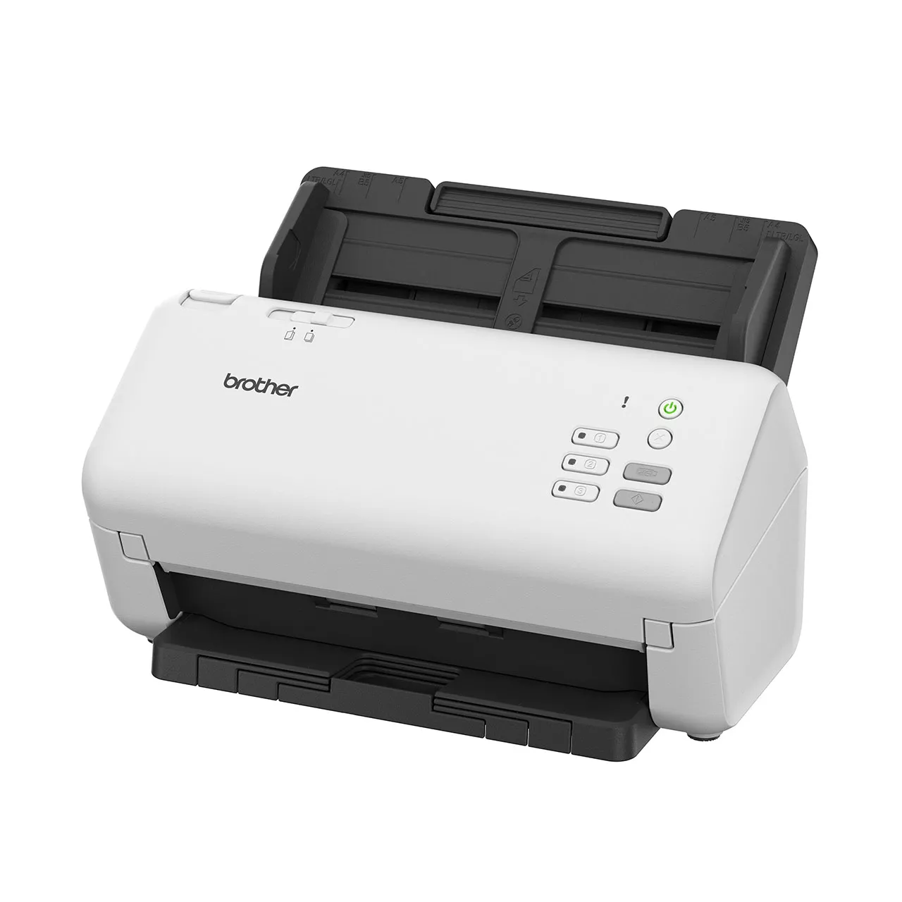 Brother ADS-4300N High-Speed Network Document Scanner – left-side view
